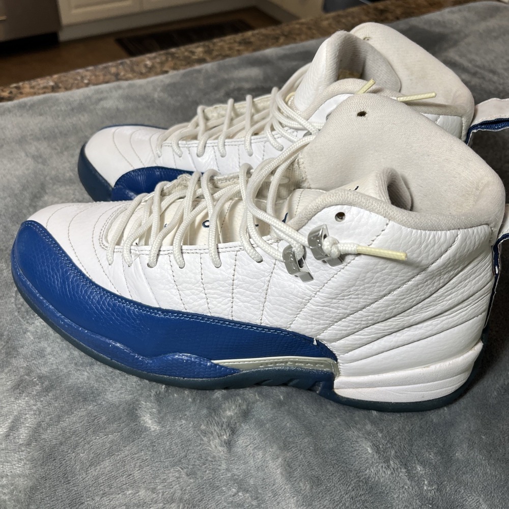 Nike‎ Air Jordan 12 Retro French Blue White Men's Size 10 Basketball Sneakers - Picture 2 of 10